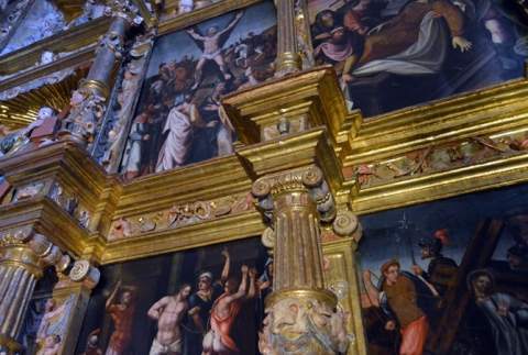 Detalle del retablo de Valdescapa