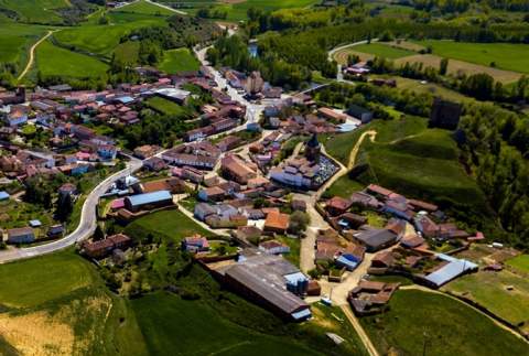 Foto aérea de la localidad de Cea. Imagen: I.P. Novoa