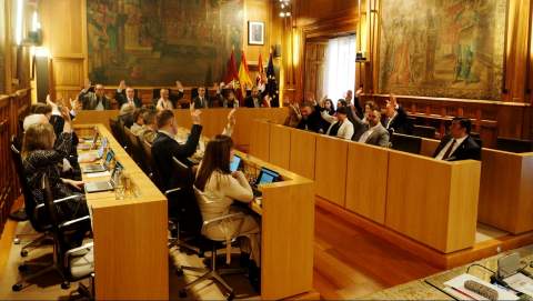 Momento del Pleno celebrado hoy en Diputación