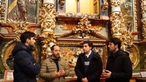 Rejón Pérez y García Nistal, en el centro, en su encuentro en Sahagún