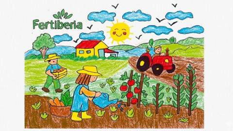 La estudiante de Sahagún, Irene del Río, finalista en el certamen infantil de pintura rural de Fertiberia