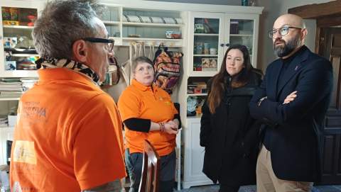 Momento del encuentro con la agraria EcoCarreCea