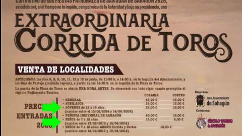 La Fundación Franz Weber pide al Ayuntamiento de Sahagún que no promueva la tauromaquia entre menores a través de descuentos para ver espectáculos