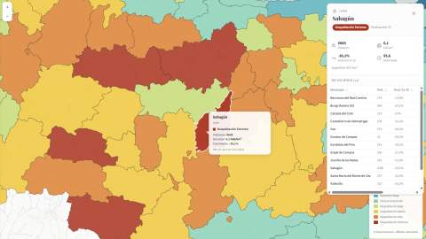 Sahagún y sus pueblos, entre los once territorios españoles con despoblación extrema, según GeoComarcas
