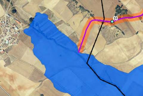 La masa de agua alcanzará la pedanía de San Martín