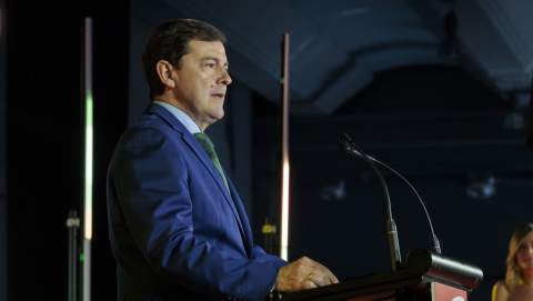 Mañueco, durante su comparecencia en Benavente