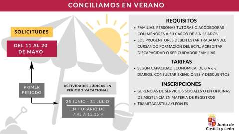 La Junta de Castilla y León activa el programa 'Conciliamos Verano 2026'