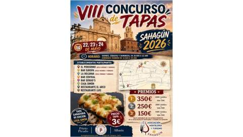 Sahagún celebra su octavo Concurso de Tapas con la participación de ocho establecimientos locales