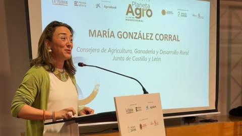 La consejera durante su intervención en el foro  'La voz del mundo rural' en Zamora
