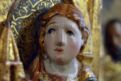 Detalle del retablo de Vallecillo