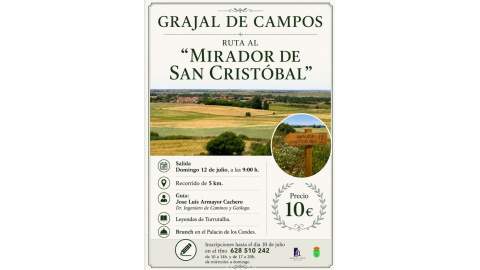 Grajal de Campos profundiza en su historia y entorno con una nueva ruta guiada al Mirador de San Cristóbal