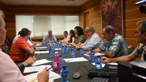 Momento de la Reunión con las organizaciones agrarias