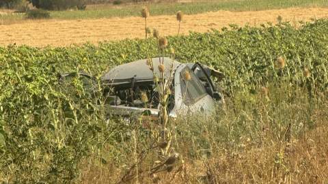 Una salida de vía deja herida a una joven en el término municipal de Villazanzo