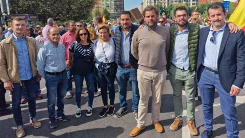 El PP de León participó en la manifestación de hoy en la capital