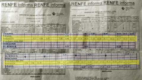 Horario de trenes de 1999