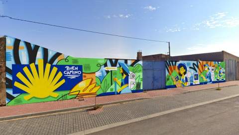 'Buen Camino' estará localizado en el camino de la Virgen del Puente. Imagen del boceto