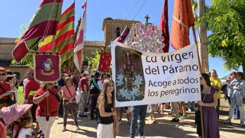 El fervor por la Virgen del Páramo moviliza a cientos de romeros en San Miguel de Montañán