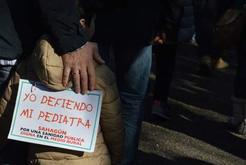 Imagen, de archivo, de la manifestación por la sanidad pública organizada el pasado mes de enero en Valladolid