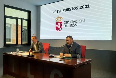 Momento de la presentación de los presupuestos para 2021 de la Diputación de León